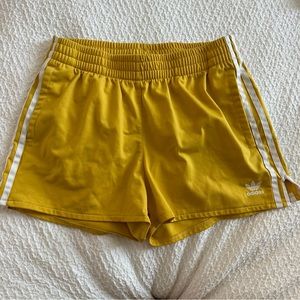 Yellow Adidas shorts